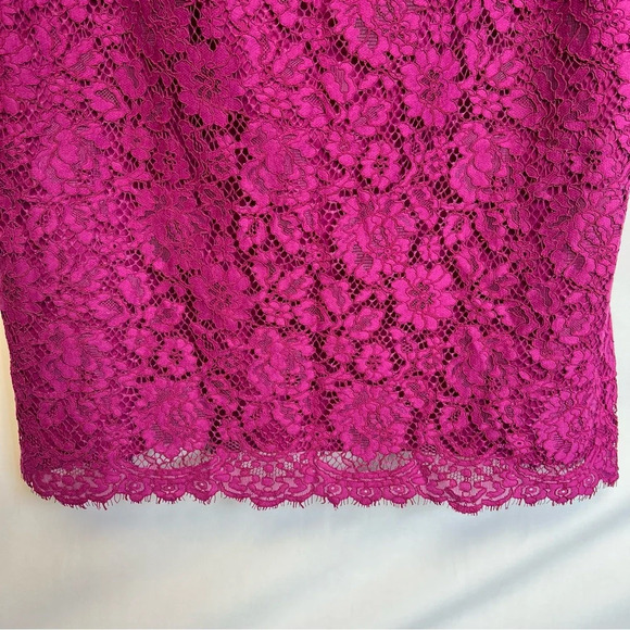 Torrid Magenta Fuschia Pink Sleeveless Floral Lace Midi Sheath Dress Size 14 - Picture 5 of 12